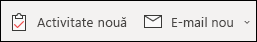 Crearea unei noi activități