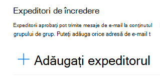 Puteți adăuga o adresă de e-mail în lista de Expeditori de încredere.