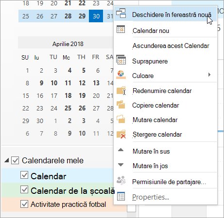 Faceți clic pe Deschidere în fereastră nouă în meniul contextual
