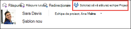 Solicitați să vă alăturați la un grup dintr-un mesaj de e-mail