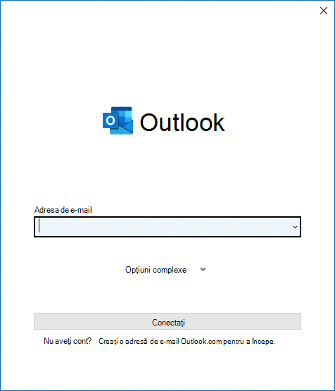 Selectați o adresă de e-mail din lista verticală.