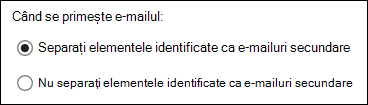 Outlook pe web, E-mailuri secundare