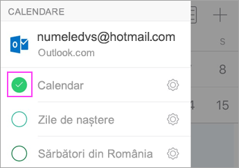 Verificați sincronizarea calendarului