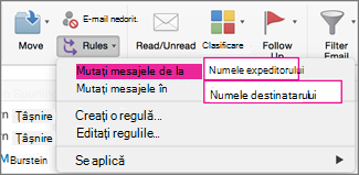 Rules: Move messages...