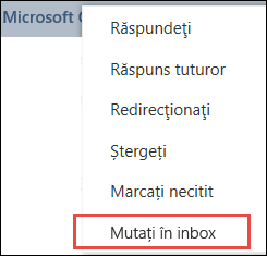 Mutare în Inbox