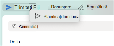 Planificați trimiterea