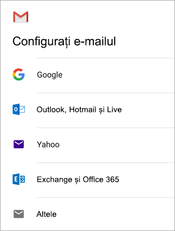 Alegeți Exchange