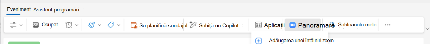 Captura de ecran afișează opțiunile furnizorului de întâlniri pentru furnizorii de întâlniri online terți