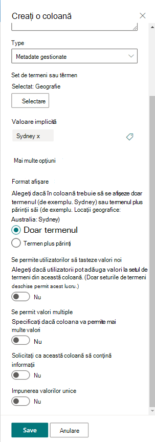 Creare coloană1
