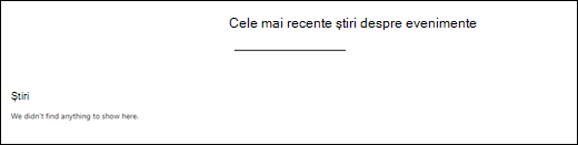 Previzualizarea părții web Știri.