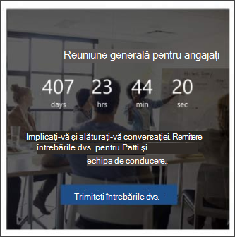 Imagine a părții web numărătoare inversă din șablonul de site de comandă