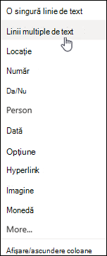 Linii multiple de text