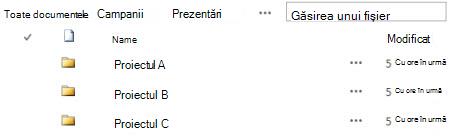 Folderele din bibliotecă
