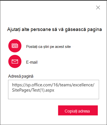 Opțiuni pentru a-i ajuta pe alții să vă găsească pagina