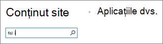 Caseta de căutare a aplicației cu wiki tastat