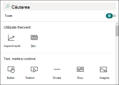Butonul Adăugare la pagină
