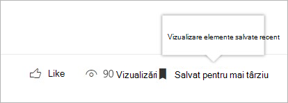 faceți clic pentru a vedea panoul de elemente salvate recent