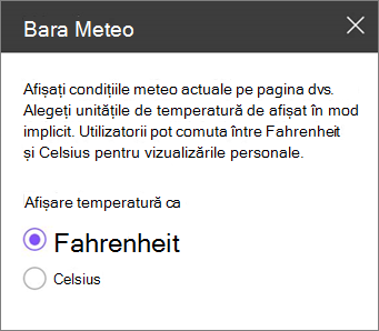 Weather toolpane