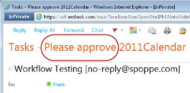 Notificare de activitate cu textul Aprobați explicat