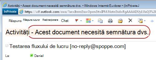 Identificarea textului în notificarea de activitate