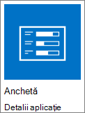 captură de ecran a pictogramei anchetă