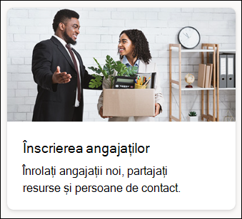 captură de ecran a Șablonului de înscriere a angajaților