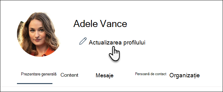 Actualizare profil