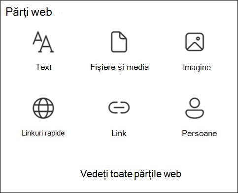 List of web parts in Toolbox