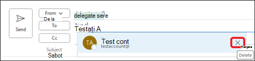 Ștergerea adresei de e-mail pentru completare automată din Outlook