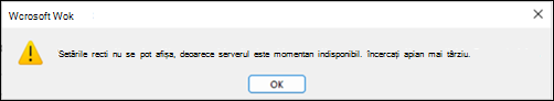 Eroare de răspuns automat Outlook
