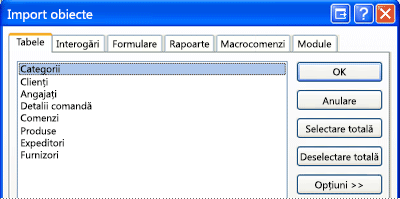 Import Objects dialog box