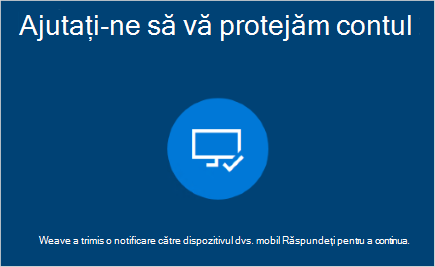 Captură de ecran care afișează ecranul de notificare Introduceți parola.