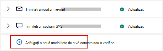 Modificați informațiile de securitate