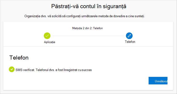 Notificare de succes