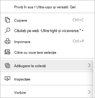 Adăugare la colecții