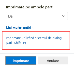 Print using system dialog box