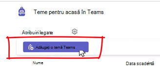 Adăugați o temă pentru echipe