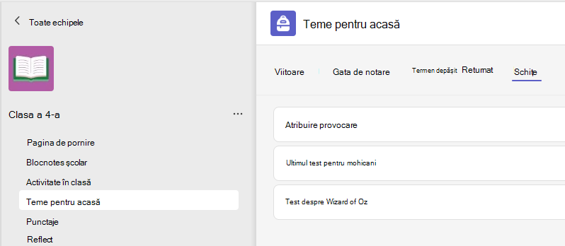 Teme pentru acasă