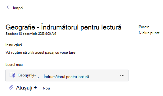 Screesnshot that shows grade