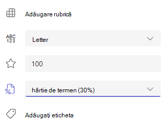 Captură de ecran cu notarea.