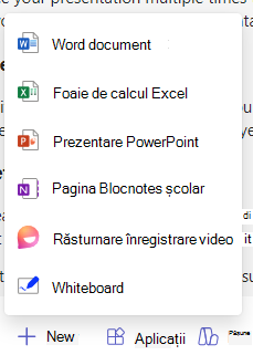 Captură de ecran cu opțiunile noi.