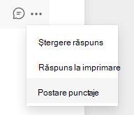Captură de ecran a opțiunii postați punctaje.