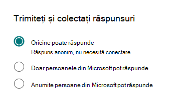 Captură de ecran a opțiunii pentru oricine.