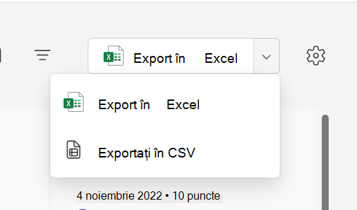 Captură de ecran a exportului.
