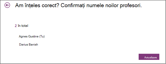 Revizuiți profesorii asociați care au acces la blocnotesul dvs. școlar.