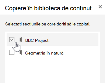 Alegeți secțiunile pe care doriți să le copiați.