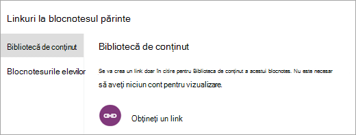 Creați linkuri părinte și tutore la Biblioteca de conținut, selectând