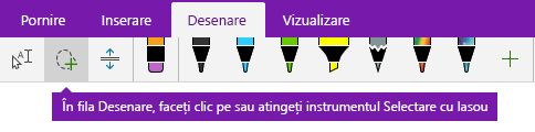 Butonul Selecție cu lasou pe fila Desenare