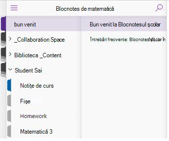 Bun venit, spațiu de colaborare și bibliotecă de conținut