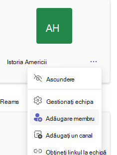 Adăugați un membru